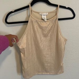 gold shimmery formal tank